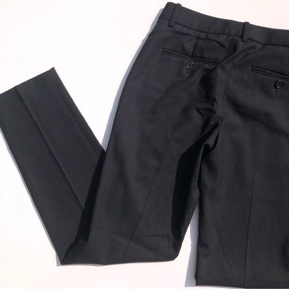 Theory Testra 2B Sevona Stretch Wool Classic Crop Pants Black 10 - Picture 3 of 8